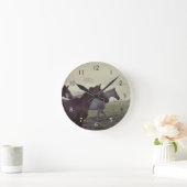 Wilde paarden ronde klok (Huis)
