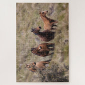Wilde Paarden Schitterende Natuur Puzzel (Verticaal)