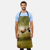 Wilde paarden schort (Gedragen)