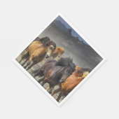 Wilde paarden servetten (Hoek)