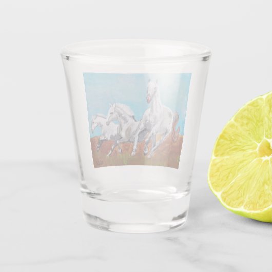 Wilde paarden shot glas (Achterkant)