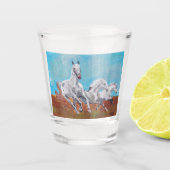Wilde paarden shot glas (Voorkant)
