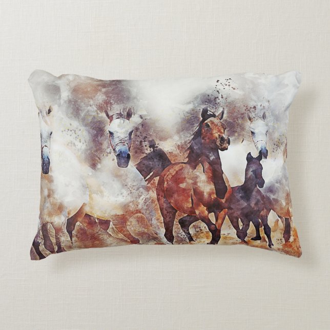 WILDE PAARDEN SIERKUSSEN ACCENT KUSSEN (Voorkant)