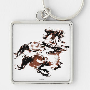 Wilde paarden Sleutelhanger