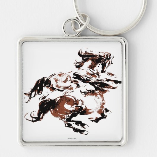 Wilde paarden Sleutelhanger (Voorkant)