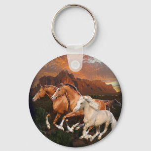 Wilde paarden sleutelhanger