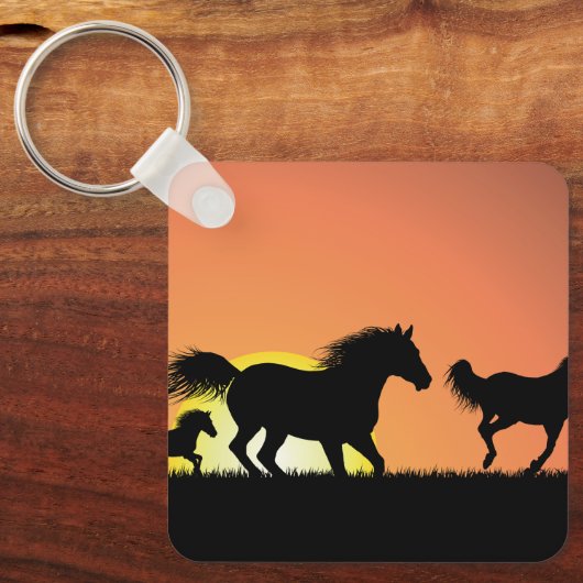 Wilde paarden sleutelhanger (Voorkant)