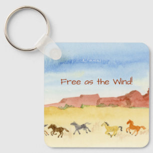 Wilde paarden sleutelhanger