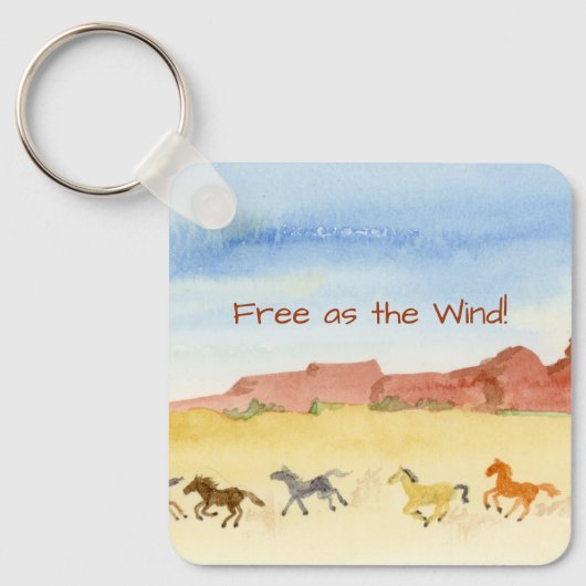 Wilde paarden sleutelhanger (Voorkant)