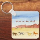 Wilde paarden sleutelhanger (Voorkant)