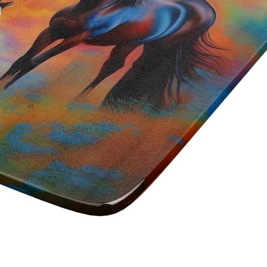 Wilde paarden snijplank (Hoek)