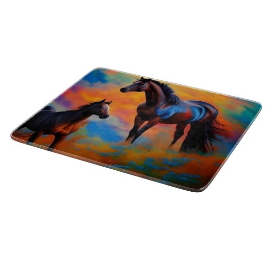 Wilde paarden snijplank (Hoek)