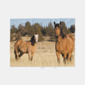 Wilde paarden, Steens-bergen Fleece Deken (Voorkant (Horizontaal))