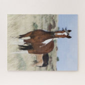 Wilde paarden, Steens Mountains Legpuzzel (Horizontaal)