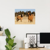 Wilde paarden, Steens Mountains Poster (Thuiskantoor)