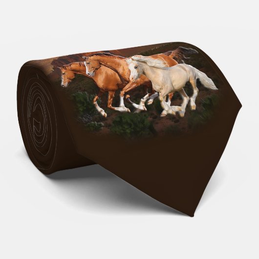 Wilde paarden stropdas (Opgerold)