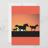 Wilde Paarden Sunset Silhouet Kaart (Voorkant)