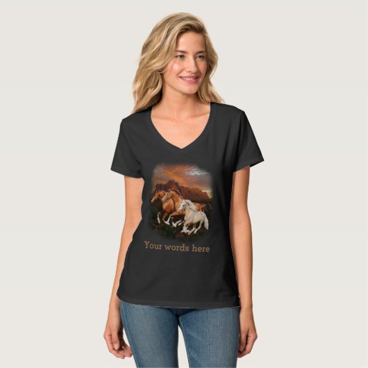 Wilde paarden t-shirt (Voorkant volledig)