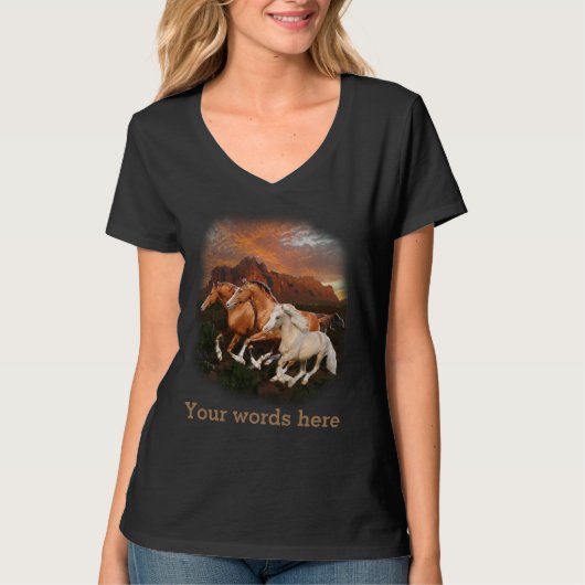 Wilde paarden t-shirt (Voorkant)