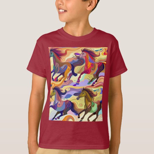 Wilde paarden t-shirt (Voorkant)