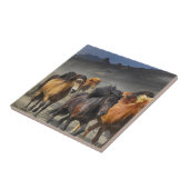 Wilde paarden tegeltje (Zijkant)