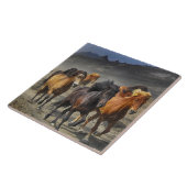 Wilde paarden tegeltje (Zijkant)