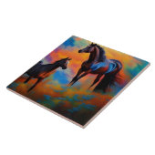 Wilde paarden tegeltje (Zijkant)