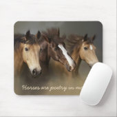 Wilde paarden Three Mousepad Muismat (Met muis)