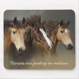 Wilde paarden Three Mousepad Muismat