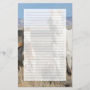 Wilde paarden thuis in het Sandwash-bekken Briefpapier