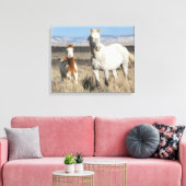 Wilde paarden thuis in het Sandwash-bekken Canvas Afdruk (Insitu (Woonkamer))