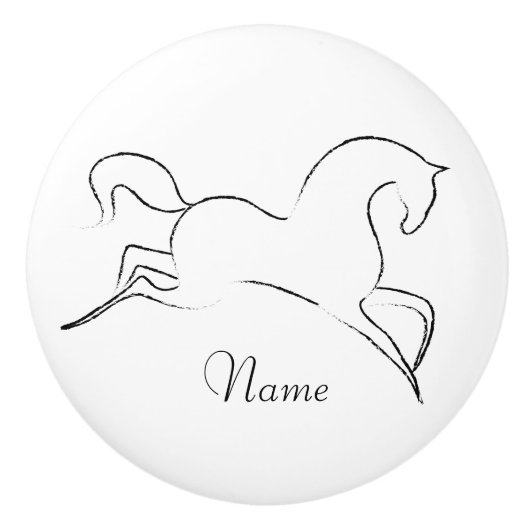 Wilde paarden Thunder_Cove Keramische Knop (Voorkant)