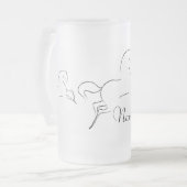 Wilde paarden Thunder_Cove Matglas Bierpul (Voorkant links)
