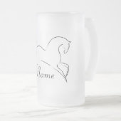 Wilde paarden Thunder_Cove Matglas Bierpul (Voorkant rechts)