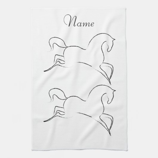 Wilde paarden Thunder_Cove Notitieboek Theedoek (Verticaal)