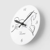 Wilde paarden Thunder_Cove Ronde Klok (Hoek)