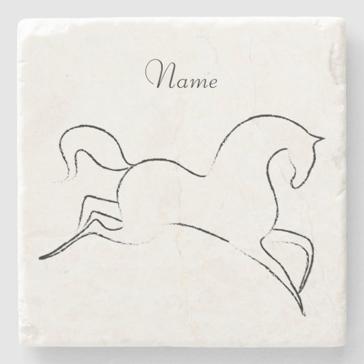 Wilde paarden Thunder_Cove Stenen Onderzetter (Voorkant)