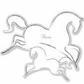 Wilde paarden Thunder_Cove Sticker (Voorkant)