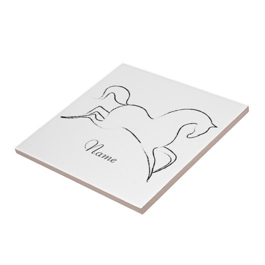 Wilde paarden Thunder_Cove Tegeltje (Zijkant)