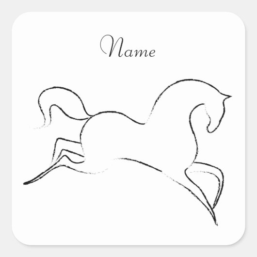 Wilde paarden Thunder_Cove Vierkante Sticker (Voorkant)