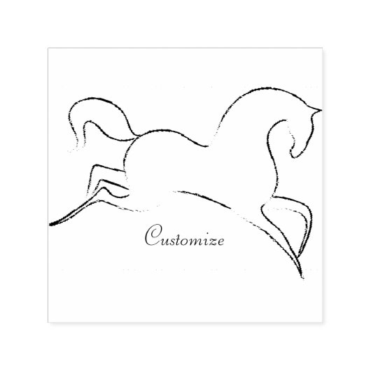 Wilde paarden Thunder_Cove Zelfinktende Stempel (Design)