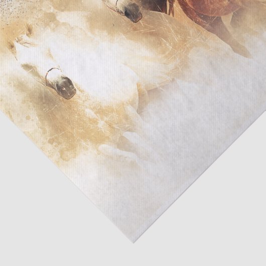 Wilde paarden tissuepapier (Detail)