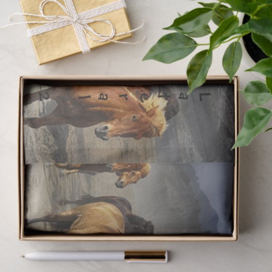 Wilde paarden tissuepapier (Geschenk)