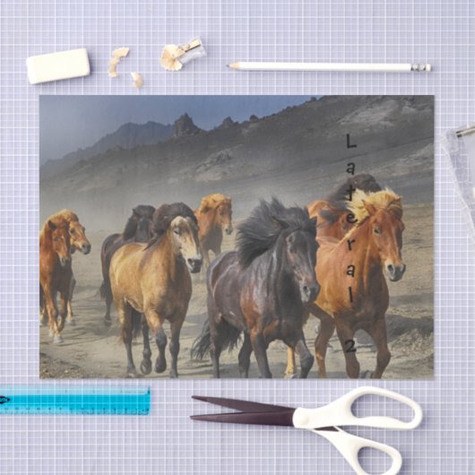 Wilde paarden tissuepapier (Craft)