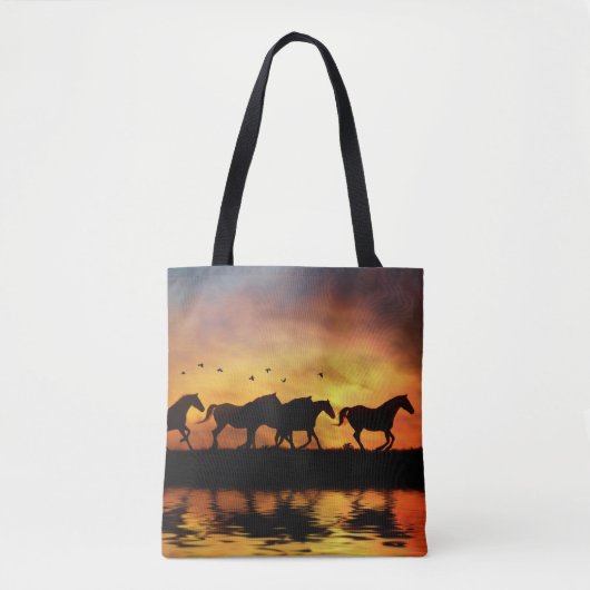 Wilde paarden tote bag (Voorkant)