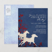 Wilde paarden uitnodiging briefkaart (Voorkant / Achterkant)