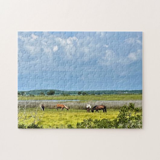 Wilde paarden van Assateague Legpuzzel (Horizontaal)