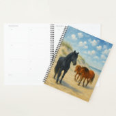 Wilde paarden van Corolla North Carolina Aquarel Planner (Display)