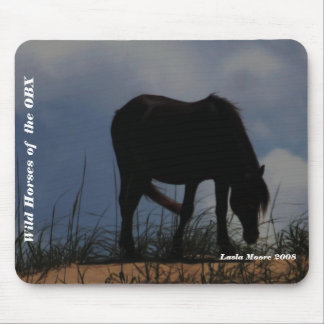 Wilde paarden van de OBX Mousepad Muismat