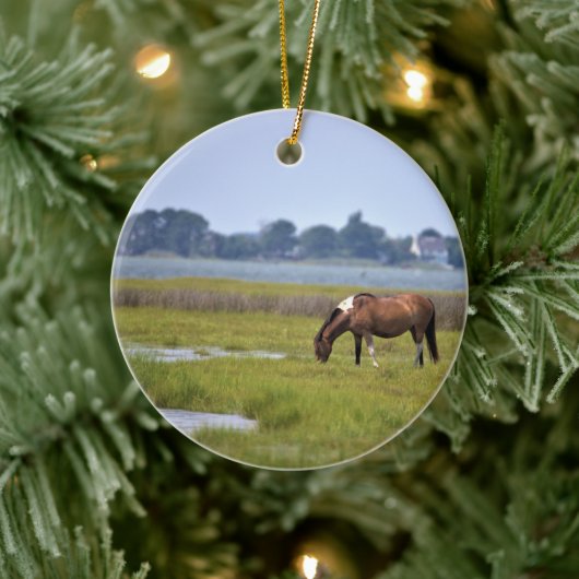 Wilde paarden van het onheilspellende keramisch si ornament (Boom)